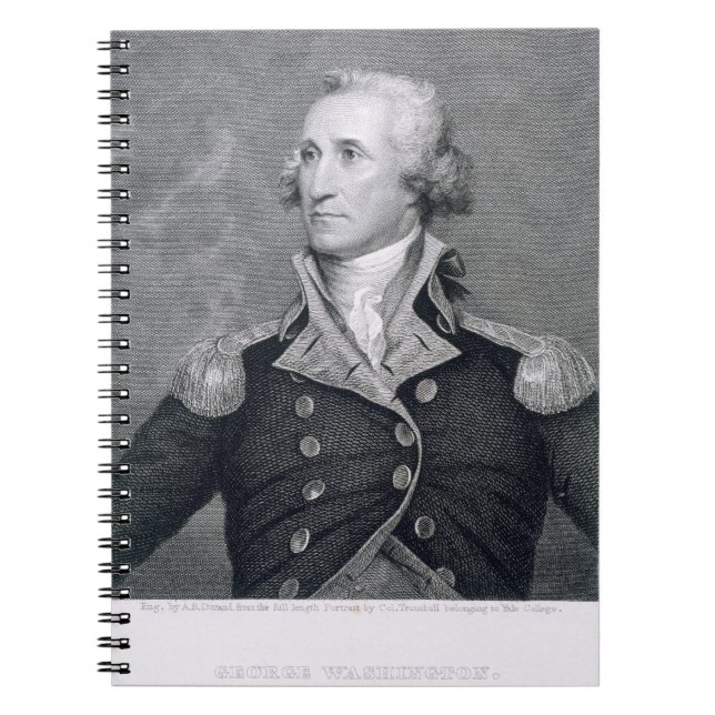 Cuaderno George Washington, grabado por Asher Brown Durand (Frente)