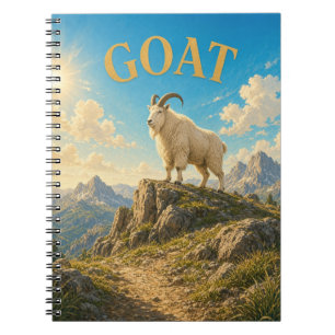 Cuaderno GeoSaga de cabra en picos alpinos acuarel