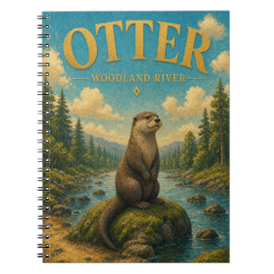 Cuaderno GeoSaga de río bosque acuarela