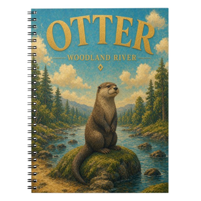 Cuaderno GeoSaga de río bosque acuarela (Frente)