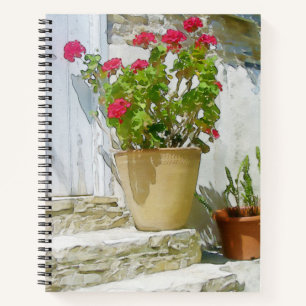 Cuaderno Geranio de color rojo