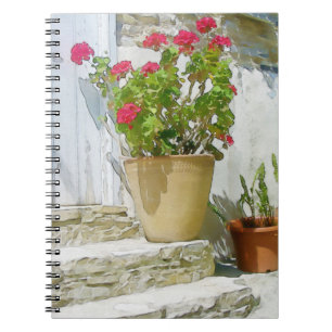 Cuaderno Geranio rojo de la acuarela