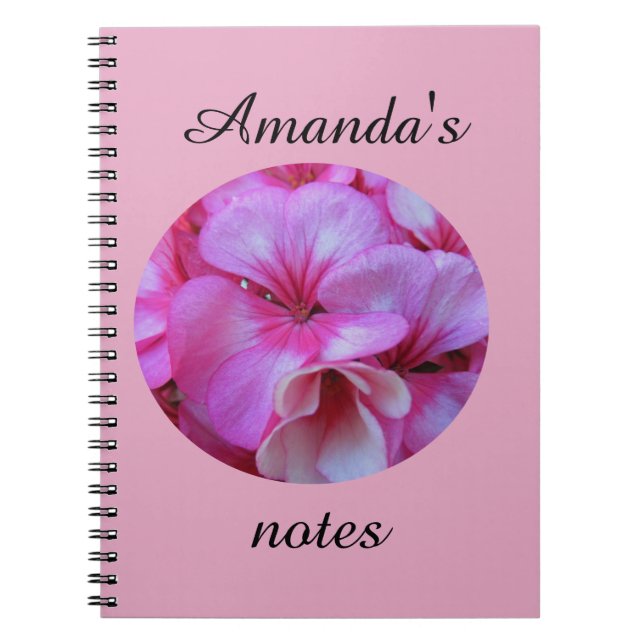 Cuaderno Geranio rosa (Frente)