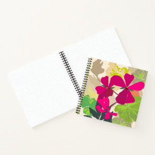 Cuaderno Geranios florecidos en negrita Florista Moderno
