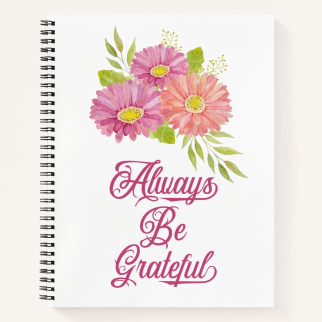Cuaderno Gerbera Daisies Grfatídico Journal (Anverso)
