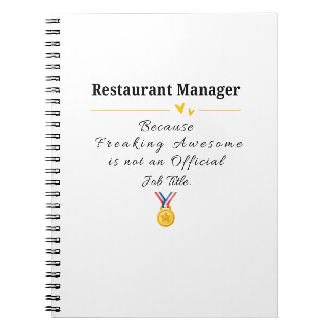 Cuaderno Gerente de restaurante (Frente)