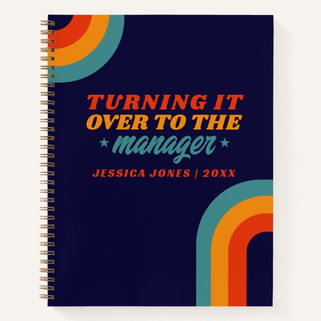 Cuaderno Gerente Universal Retro Azul Ley de Atracción (Anverso)