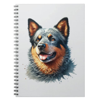 Cuaderno German Shepherd Watercolor Portrait 