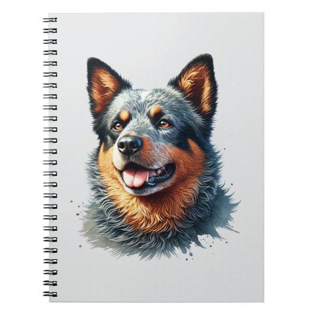Cuaderno German Shepherd Watercolor Portrait  (Frente)