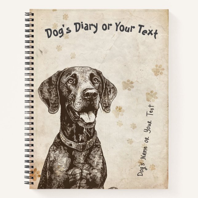 Cuaderno German Shorthaired Pointer's Diary (Anverso)