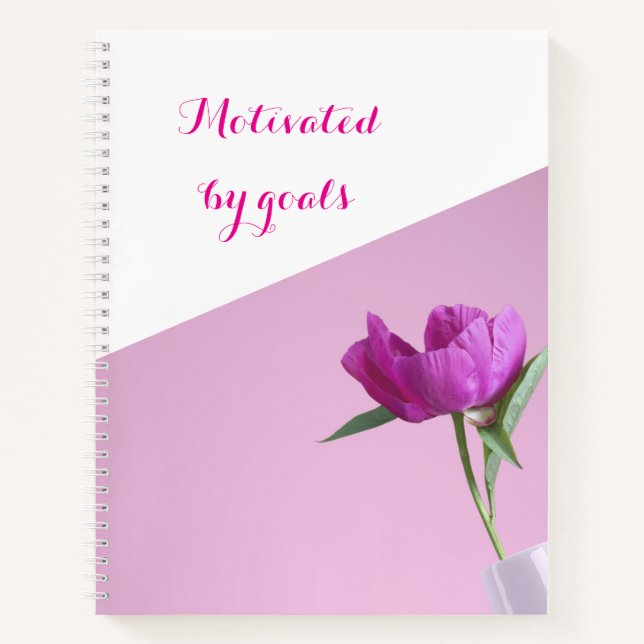 Cuaderno Gestor de objetivos motivado por bloc de notas en  (Anverso)