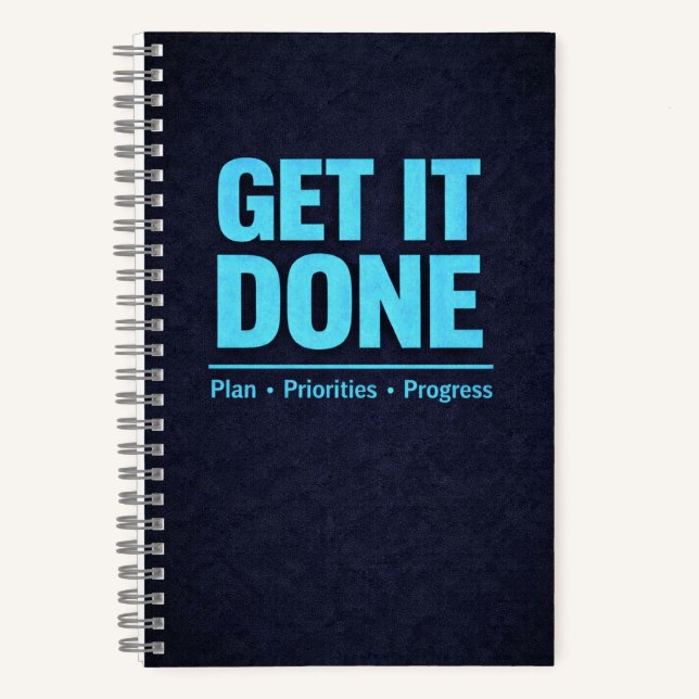 Cuaderno Get It Done Blue Motivational Planner (Anverso)