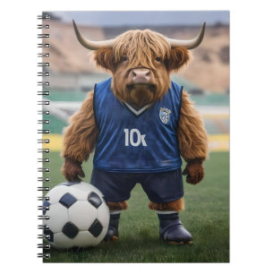 Cuaderno "Getter de gol: Vaca de Highland vestida para el f