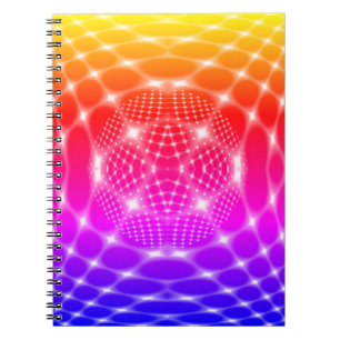 Cuaderno Gglob azul neón fractal