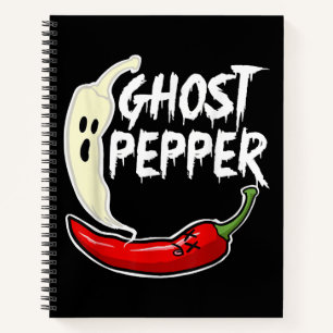 Cuaderno Ghost Pepper Funny Spicny Hot Halloween Ghost Pepp