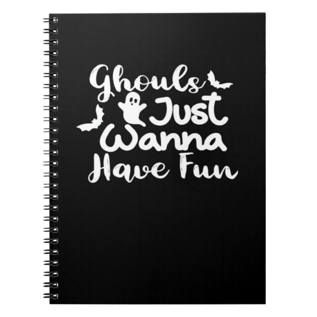 Cuaderno Ghouls solo quiere divertirse con el estilo de la  (Frente)