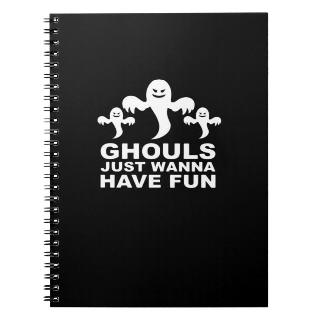 Cuaderno Ghouls solo quiere divertirse con Halloween Divert (Frente)
