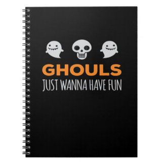 Cuaderno Ghouls solo quiere divertirse estético de otoño