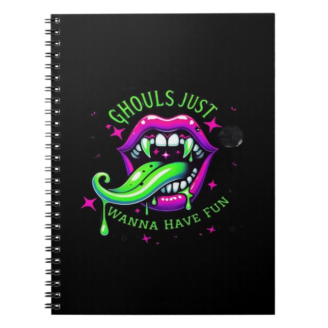 Cuaderno Ghouls solo quiere tener un diseño divertido y bon (Frente)