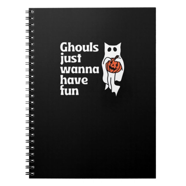 Cuaderno Ghouls solo quiere tener una cita del eslogan dive (Frente)