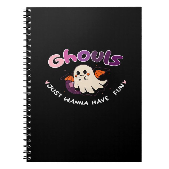 Cuaderno Ghouls solo quiere tener una cita del eslogan dive (Frente)