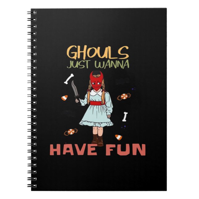 Cuaderno Ghouls solo quieren divertirse con el lema de Hall (Frente)