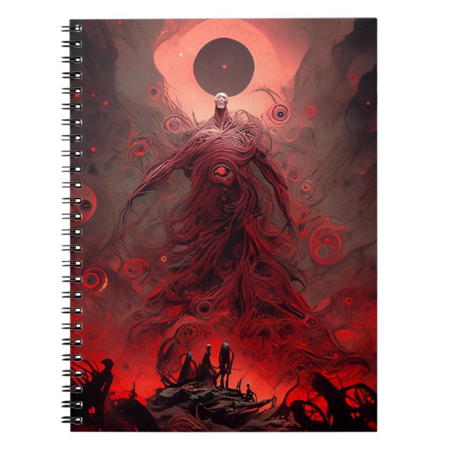 Cuaderno Giant Demon Creature Oscuro Horror (Frente)