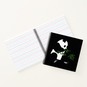 Cuaderno Giant Panda come Bamboo negro