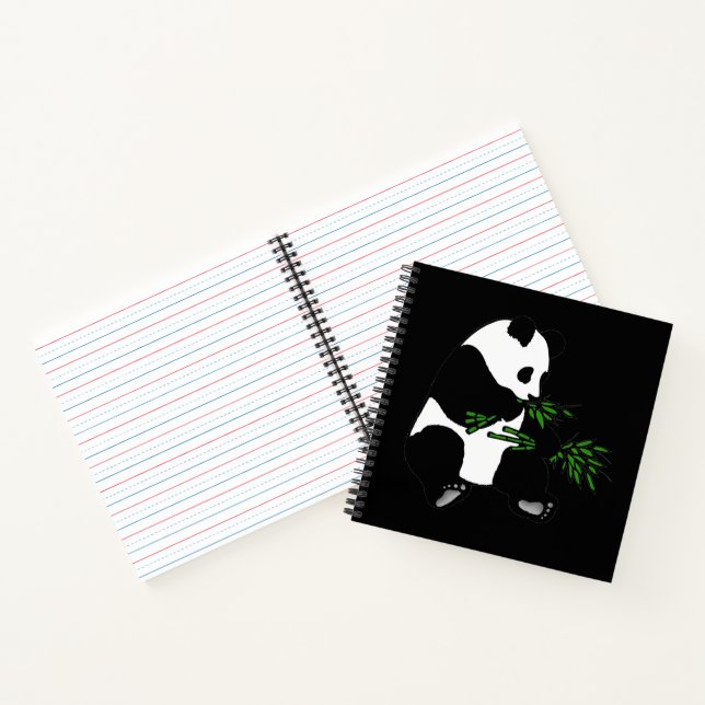 Cuaderno Giant Panda come Bamboo negro (Interior)