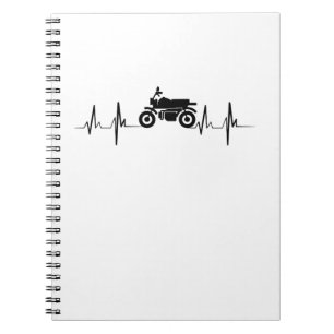 Cuaderno GIF del motorista del latido del corazón de la