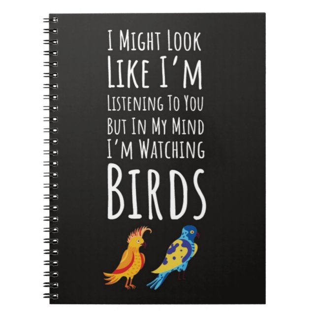 Cuaderno Gifts For Bird Enthusiasts Birdwatching Quotes (Frente)
