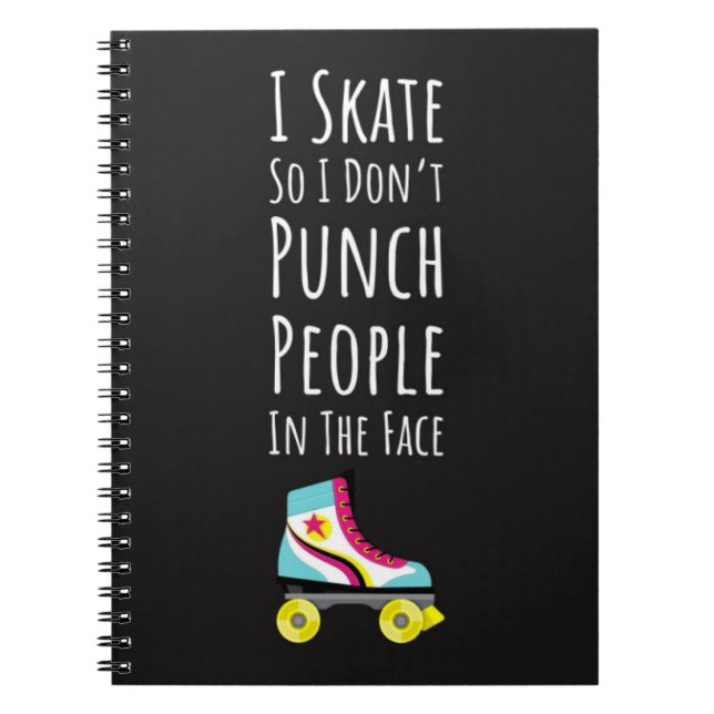 Cuaderno Gifts For Roller Derby Players Skating Team Quote (Frente)