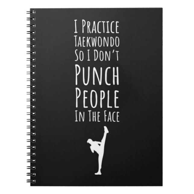Cuaderno Gifts For Taekwondo Students Martial Artist TKD (Frente)