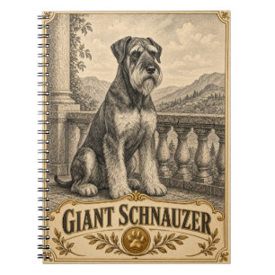 Cuaderno Gigante Schnauzer, perro vintage heritage