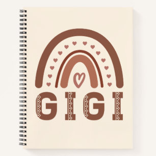 Cuaderno Gigi Boho Rainbow Cute Grandma Gifts