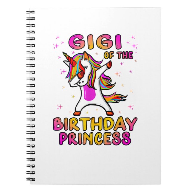 Cuaderno Gigi De La Princesa De Cumpleaños - Abuela Dabbi (Frente)