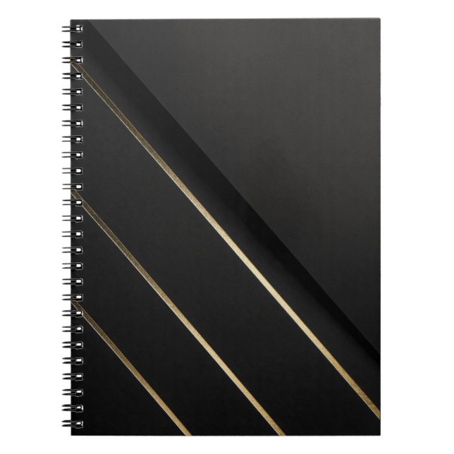 Cuaderno Gilded Alignment — Minimalist Black & Gold (Frente)