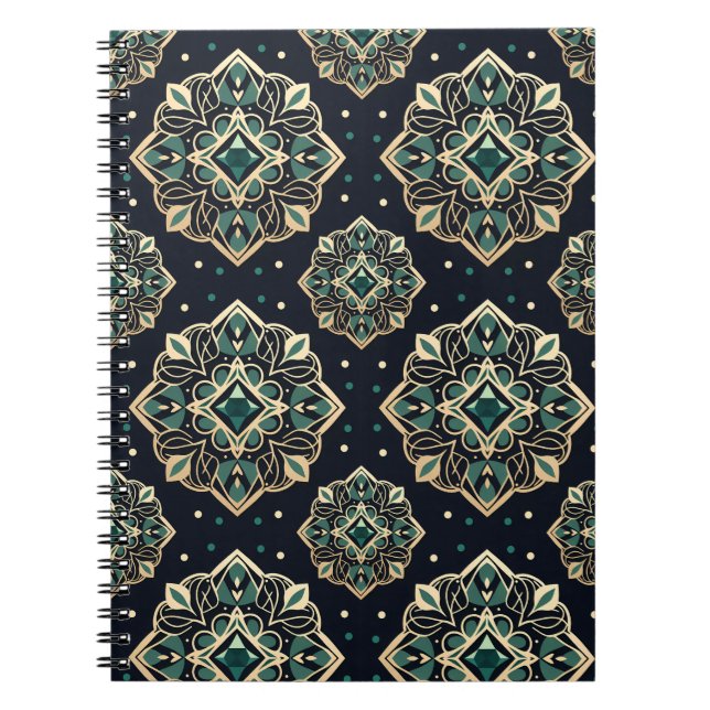 Cuaderno Gilded Emerald Mandala (Frente)