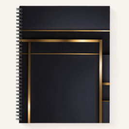 Cuaderno Gilded Intersections — Minimalist Black & Gold