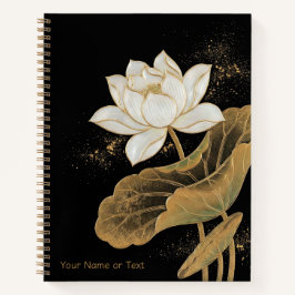 Cuaderno Gilded Serenity: The Raden Lotus & Maki-e Style