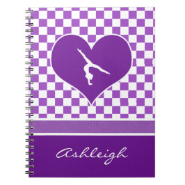 Cuaderno Gimnasia a cuadros púrpura preciosa con el