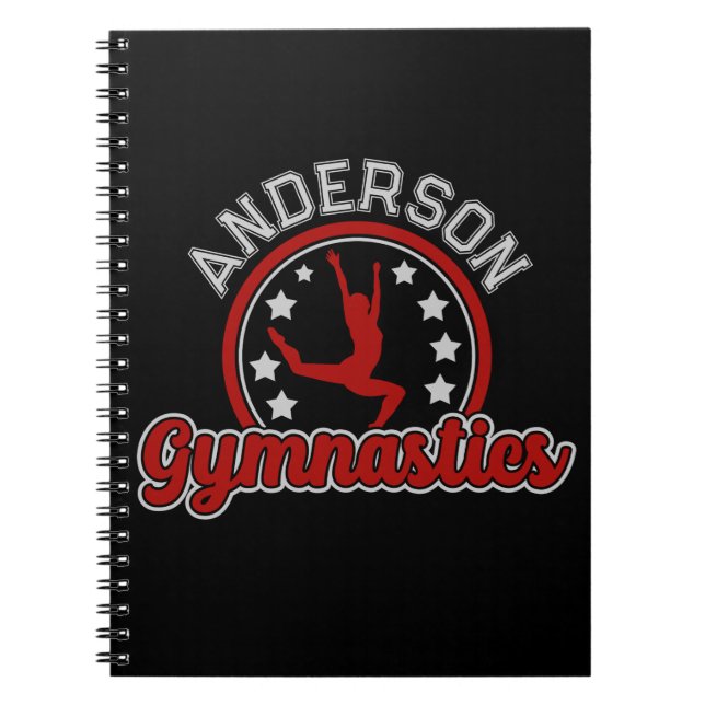 Cuaderno Gimnasia AÑADIR NOMBRE Gimnast Vault Floter Atlete (Frente)
