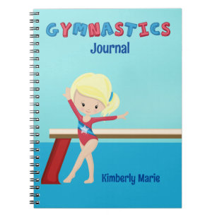 Cuaderno Gimnasia Chica Cute Personalizado Blonde Gimnasta