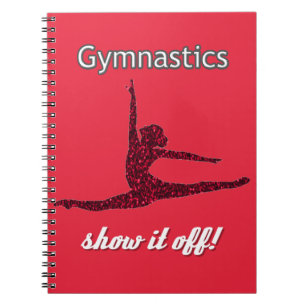 Cuaderno Gimnasia Conocer Mostrar si Fuera Rojo Cereza