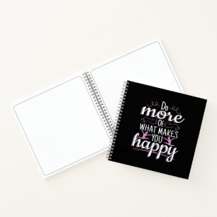 Cuaderno Gimnasia Femenil - Frase Motivacional Feliz