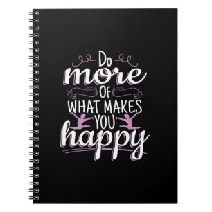 Cuaderno Gimnasia Femenina - Frase Motivadora Feliz