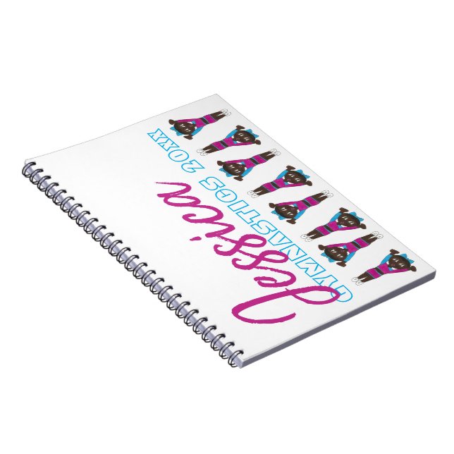 Cuaderno Gimnasia Gimnasta Personalizada Tumblando Entrenad (Lado Derecho)