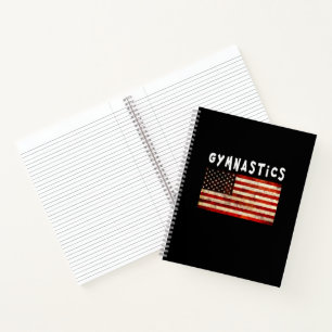 Cuaderno Gimnasia Grunge Bandera Estadounidense