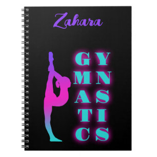 Cuaderno Gimnasia Morado Rosa Turquesa Ombre