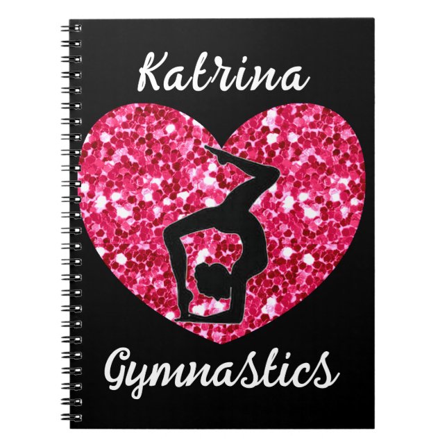 Cuaderno Gimnasia Negra y Rosa Caliente Personalizada (Frente)